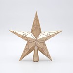 PLASTIC TOP TREE, CHAMPAGNE, WITH CHAMPAGNE GLITTER, 20cm
