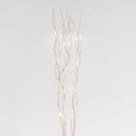 LIGHTED WHITE BRANCHES, 20 LED, BATTERY OPERATED, COPPER WIRE, WARM WHITE LED, 120cm