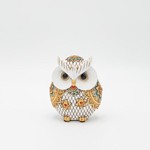 OWL WHITE-GOLD 10Χ6Χ12CM