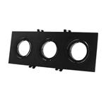 SPOT RECESSED ADJUSTABLE SPQUARE PC TRIPLE GU10 BLACK 1280240