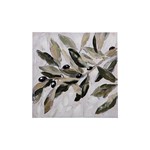 ΠΙΝΑΚΑΣ ΚΑΜΒΑΣ ΦΥΛΛΑ ΕΛΙΑΣ ΠΡΑΣΙΝΟΣ - ΜΑΥΡΟΣ - ΜΠΕΖ 60x3.5x60cm