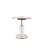 DECORATIVE CAKE STAND GLASS WITH GOLD DETAILS 12x20cm