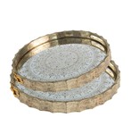 S/2 ΔΙΣΚΟΙ ΠΛΑΣΤΙΚΟΙ - ΓΥΑΛΙΝΟΙ ΧΡΥΣΟΙ 42x42x4cm / 36x36x4cm