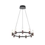 PENDANT LIGHT FIXTURES ALUMINIUM LED 43W 3000K 4300Lm Φ630XΗ1500mm BLACK-BROWN ARTE ILLUMINA VELAS