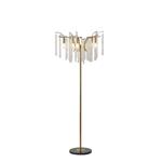 FLOOR LAMP LIGHT METAL-CLEAR GLASS 5XE14 ΜΑΧ 15W 1500X580mm ARTE ILLUMINA KRISTALLO