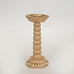 CANDLE HOLDER, POLYRESIN, GOLD, 10.5x10.7x22.8CM