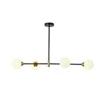 PENDANT LIGHT FIXTURES GLASS 4LIGHTS 4XG9 MAX 10W 1000X570mm BLACK ARTE ILLUMINA ORBA