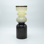 ΒΑΖΟ ΓΥΑΛΙΝΟ ΛΕΥΚΟ-ΜΑΥΡΟ 32.5x11.5cm