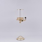 CANDLE HOLDER WITH METALLIC BASE GOLD 12x41cm