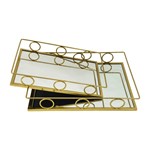 S/2 ΔΙΣΚΟΙ ΜΕΤΑΛΛΙΚΟΙ ΜΕ ΚΑΘΡΕΦΤΗ ΧΡΥΣΟΙ 37x26x6cm / 32x22x5.5cm