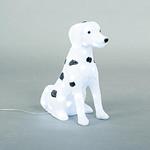 ACRYLIC DALMATIAN DOG, 4,5V, 60 WHITE LED, WITH ADAPTOR, LEAD WIRE 500cm, 39x22x48cm, IP44