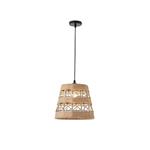 PENDANT LIGHT FIXTURES ROPE-METAL Ε27 MAX 15W 300X300X1350mm BLACK-KHAKI ARTE ILLUMINA HELIOS