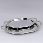 S/2 ΔΙΣΚΟΙ ΜΕΤΑΛΛΙΚΟΙ ΜΕ ΚΑΘΡΕΦΤΗ ΑΣΗΜΙ 27x45cm / 21x38cm