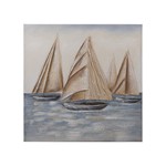 ΠΙΝΑΚΑΣ ΚΑΜΒΑΣ ΚΑΡΑΒΙΑ ΚΑΦΕ- ΓΑΛΑΖΙΟ 80x3x80cm