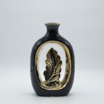 ΒΑΖΟ ΦΤΕΡΟ ΚΕΡΑΜΙΚΟ ΛΕΥΚΟ -ΧΡΥΣΟ 18x7x29cm