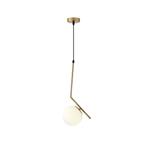 PENDANT LIGHT FIXTURES GLASS 1XE27 MAX 15W 220X150X1460mm WHITE ARTE ILLUMINA ORBA