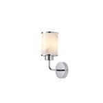 WALL LIGHT FIXTURES METAL-GLASS 1ΧE27 ΜΑΧ 60W 160X100X270mm CHROME ARTE ILLUMINA MARBELINE