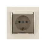 DESPINA SOCKET OUTLET EARTHED WITH PROTECTION COVER CREAM