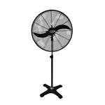 METAL INDUSTRIAL STAND FAN BLACK  Φ81 200W WITH OSCILLATION BUTTON