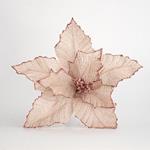 POINSETTIA, IVORY WITH PINK, 27x22cm