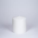 DECORATIVE CANDLE WHITE 9x10cm.