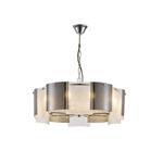 PENDANT LIGHT FIXTURES METAL-GLASS 8XE14 MAX 15W Φ650X680mm CHROME ARTE ILLUMINA FOLIA