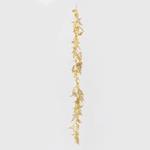 LIGHTED GARLAND, 20 WARM WHITE LED, WITH GOLD LEAVES, BATTERY OPERATED, WITH TIMER, 150cm