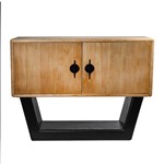 ΝΤΟΥΛΑΠΙ MDF - ΜΕΤΑΛΛΙΚΟ ΦΥΣΙΚΟ - ΜΑΥΡΟ 120x40x90cm