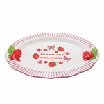 ΔΙΑΚΟΣΜΗΤΙΚΗ ΠΙΑΤΕΛΑ ΜΕ ΣΧΕΔΙΟ ΦΡΑΟΥΛΕΣ ΚΕΡΑΜΙΚΗ ΛΕΥΚΗ - ΚΟΚΚΙΝΗ 30.3x20.2x3.2cm