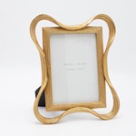 TABLE PHOTO FRAME (13x18), ASYMMETRICAL, POLYRESIN, GOLD, 21.2x2x25.7cm