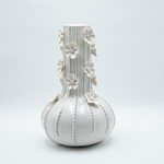 ΒΑΖΟ ΜΕ ΛΟΥΛΟΥΔΙΑ ΚΕΡΑΜΙΚΟ ΛΕΥΚΟ 21.5x21.5x34cm