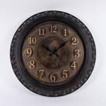 WALL CLOCK PLASTIC ANTIQUE BROWN 50.7x5.3x50.7cm