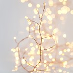 CLUSTER 5,1m, 300 MINI LED, 9V ΜΕΤΑΣΧΗΜΑΤΙΣΤΗ, ΣΤΑΘΕΡΟ, ΜΠΡΟΝΖΕ ΧΑΛΚΙΝΟ ΚΑΛΩΔΙΟ, ΘΕΡΜΟ ΛΕΥΚΟ LED, ΠΡΟΕΚΤΑΣΗ ΠΑΡΟΧΗΣ 5m, IP44