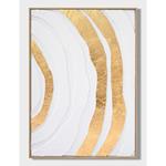 CANVAS WALL ART, WHITE & GOLD, 52x72x4.5cm