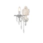 WALL LIGHT FIXTURES ALUMINIUM 2XE14 MAX 15W 350X140mm  CLEAR GLASS ARTE ILLUMINA KRISTALLO