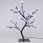 CHERRY TREE, 36 LED 5mm WITH TRANSPARENT SILICONE FLOWERS, WITH ADAPTOR, WHITE LED, LEAD WIRE 500cm, 45cm, IP44