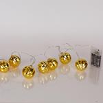 ΣΕΙΡΑ, 10 LED 5mm, ΧΡΥΣΗ ΜΠΑΛΑ ΠΛΑΣΤΙΚΗ, ΜΠΑΤΑΡΙΑΣ 3xAA, ΧΡΟΝΟΔΙΑΚΟΠΤΗ, ΔΙΑΦΑΝΟ PVC ΚΑΛΩΔΙΟ, ΘΕΡΜΟ ΛΕΥΚΟ LED, ΘΕΡΜΟ ΛΕΥΚΟ LED, ΑΝΑ 15cm, ΠΡΟΕΚΤΑΣΗ ΠΑΡΟΧΗΣ 30cm, IP20