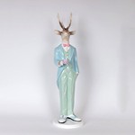 POLYRESIN MR DEER, LIGHT BLUE, 24.5x19x70