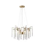 PENDANT LIGHT FIXTURES METAL-CLEAR GLASS 6LIGHTS 6XE14 ΜΑΧ 15W 720X590mm ARTE ILLUMINA KRISTALLO