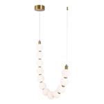 PENDANT LIGHT FIXTURES METAL LED 12W 3000K 858Lm 430X1890mm BRASS-MILKY WHITE  ARTE ILLUMINA TREA