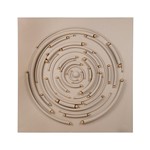 ΠΙΝΑΚΑΣ ΚΑΜΒΑΣ ΛΑΒΥΡΙΝΘΟΣ ΛΕΥΚΟΣ - ΧΡΥΣΟΣ 100x3.5x100cm