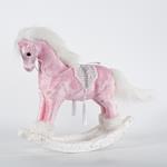 VELVET HORSE, PINK-WHITE,  38x28cm