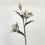 FLOWER/BRANCH, FOAM, GREY-WHITE, 100cm