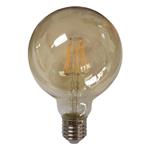 BULB LED GLOBE G95 FILAMENT DIMMABLE 8W Ε27 2400K 220-240V GOLD GLASS DIMMABLE