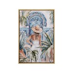 ΠΙΝΑΚΑΣ ΚΑΜΒΑΣ ΓΥΝΑΙΚΑ ΜΠΕΖ - ΛΕΥΚΟ - ΜΠΛΕ 40x3.5x60cm