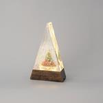 PLASTIC CONE, ADAPTOR OR BATTERY OPERATED, WITH TREE AND BEAR INSIDE, 15x7x25,3cm