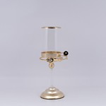 CANDLE HOLDER WITH METALLIC BASE GOLD 12x36cm