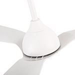 DECORATIVE FAN WATERPROOF IP44 WHITE, 3 BLADES, WITH CONTROL Φ132 DC 35W