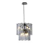 PENDANT LIGHT FIXTURES GLASS 8ΧΕ14 ΜΑΧ 15W Φ420Χ1500mm BLACK ARTE ILLUMINA MIRA