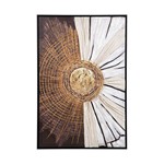 ΠΙΝΑΚΑΣ ΚΑΜΒΑΣ ΜΕ ΠΛΑΙΣΙΟ ΛΟΥΛΟΥΔΙ ΧΡΥΣΟ - ΜΑΥΡΟ - ΛΕΥΚΟ - ΜΠΕΖ 60x3.5x90cm